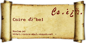 Csire Ábel névjegykártya