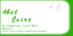abel csire business card