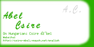 abel csire business card